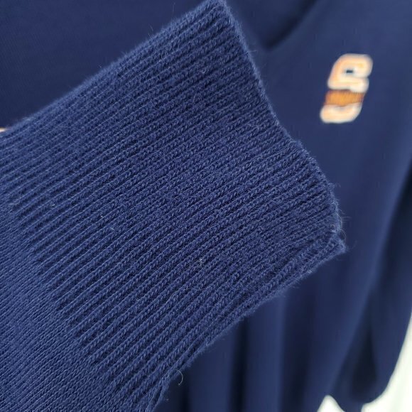 VTG 1960s/1970s Jostens Artex Syracuse University Embroidered V-Neck Sweater M - Picture 11 of 16